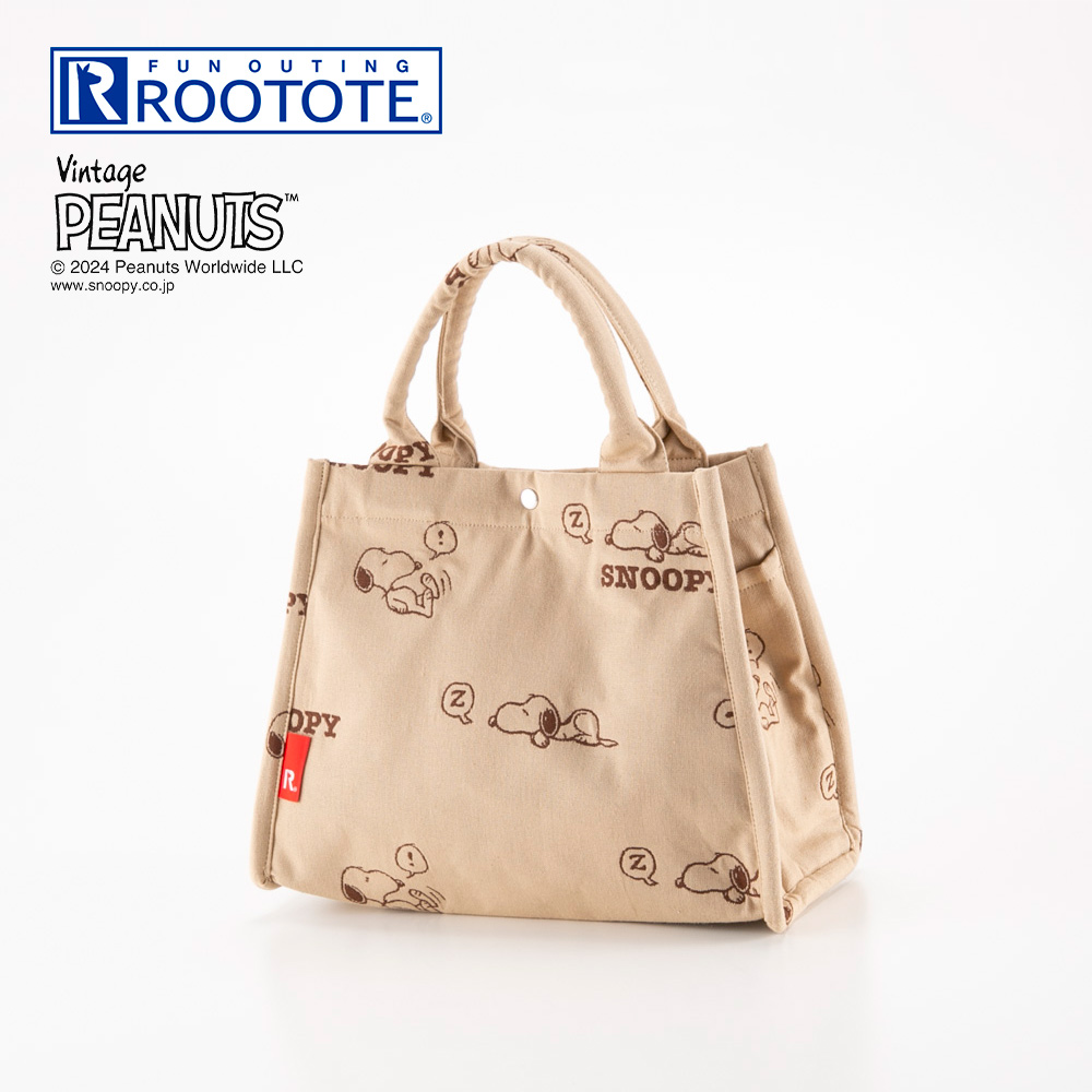 ルートート ROOTOTE ハンド・トートバッグ IP.デリ ジャカード Peanuts 8P 858802 BEIGE【FITHOUSE ONLINE SHOP】