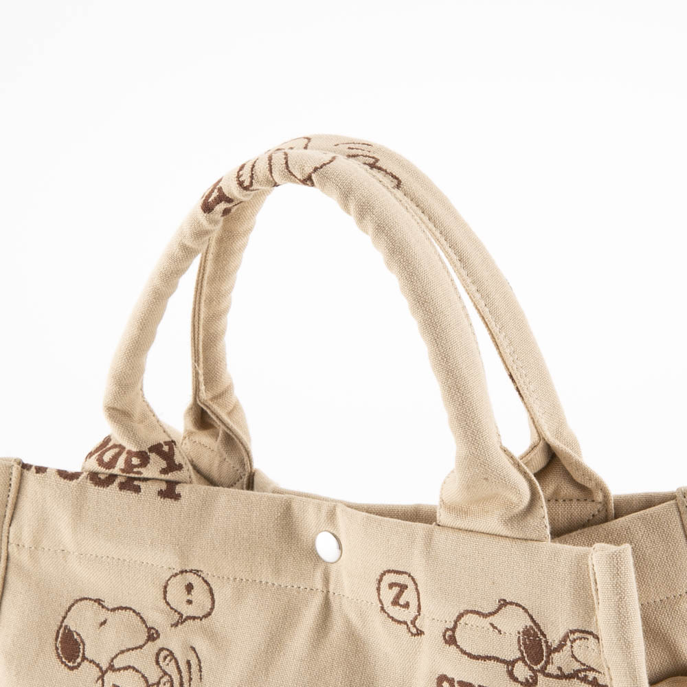 ルートート ROOTOTE ハンド・トートバッグ IP.デリ ジャカード Peanuts 8P 858802 BEIGE【FITHOUSE ONLINE SHOP】