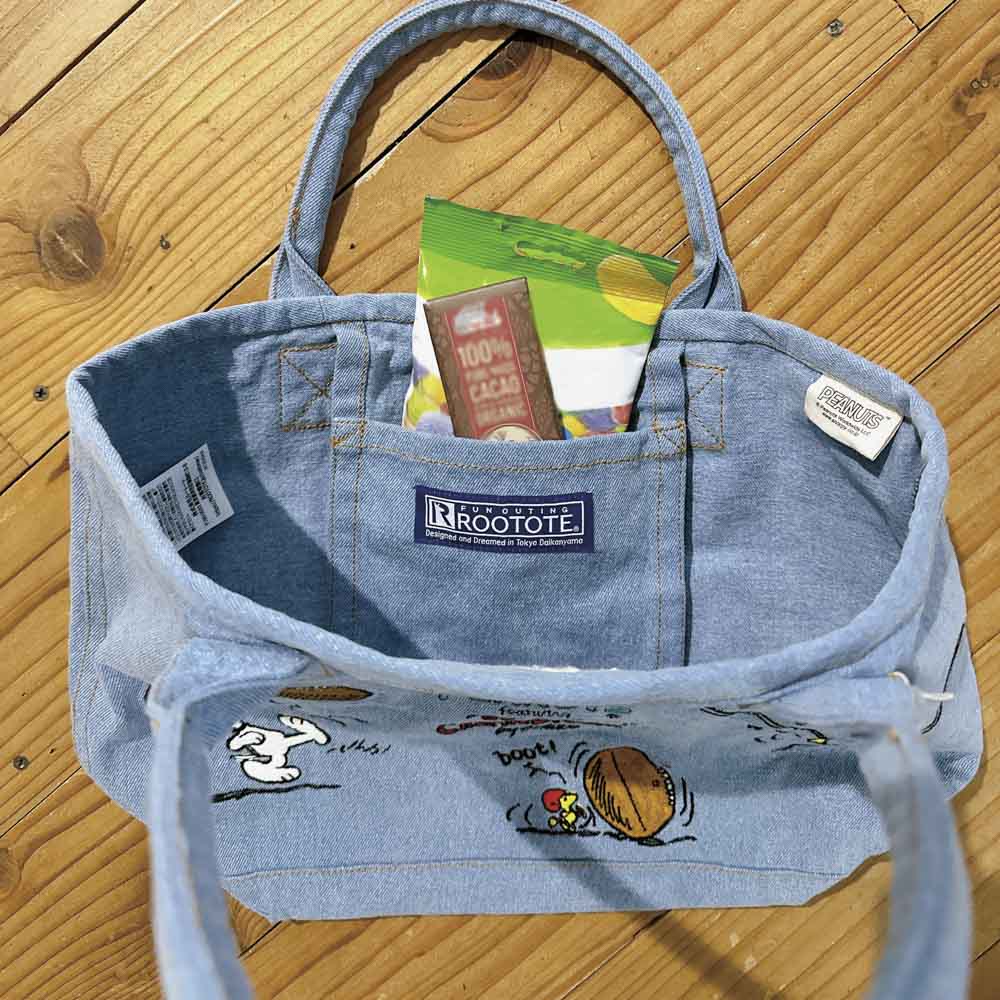 ルートート ROOTOTE ハンド・トートバッグ IP.デリ.デニム.PEANUTS-9N Football 838503【FITHOUSE ONLINE SHOP】