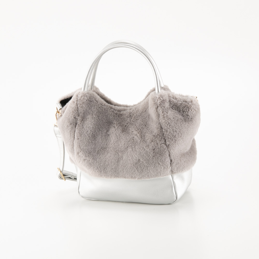 クーコ COOCO ハンド・トートバッグ エコファーxフェイクレザーキリカエ2WAY 24531-11060【FITHOUSE ONLINE SHOP】