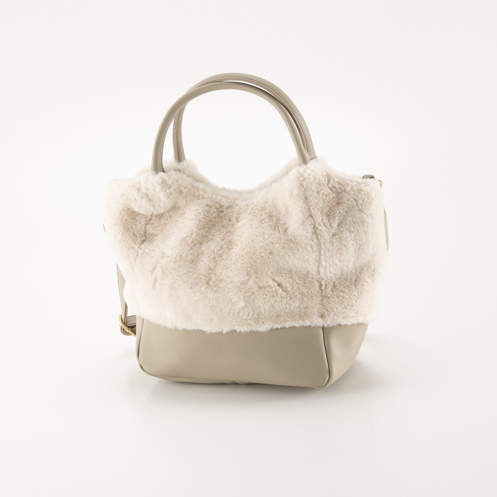 クーコ COOCO ハンド・トートバッグ エコファーxフェイクレザーキリカエ2WAY 24531-11060【FITHOUSE ONLINE SHOP】
