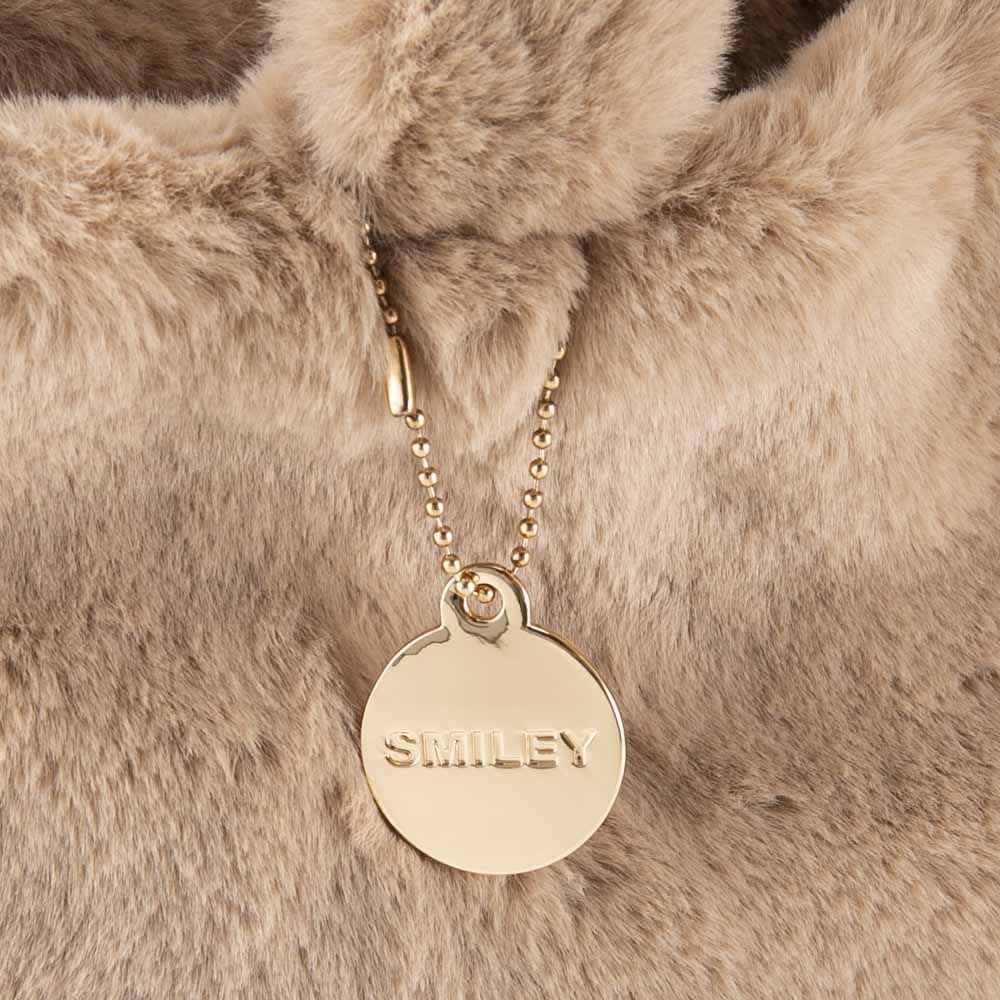 クーコ COOCO ハンド・トートバッグ SMILEY チャーム付きエコファーフェイス 24531-11713【FITHOUSE ONLINE SHOP】