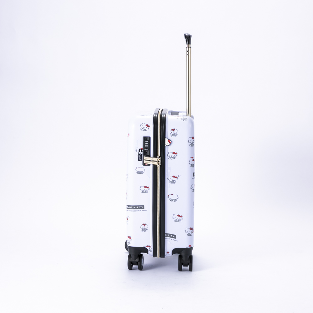シフレ siffler スーツケース・キャリーバッグ ハローキティ Sサイズ ドリンクホルダー付き ジッパータイプ HPL2312-49【FITHOUSE ONLINE SHOP】