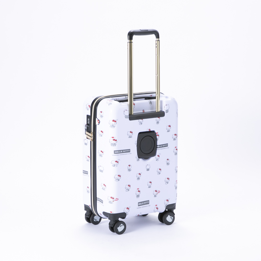 シフレ siffler スーツケース・キャリーバッグ ハローキティ Sサイズ ドリンクホルダー付き ジッパータイプ HPL2312-49【FITHOUSE ONLINE SHOP】