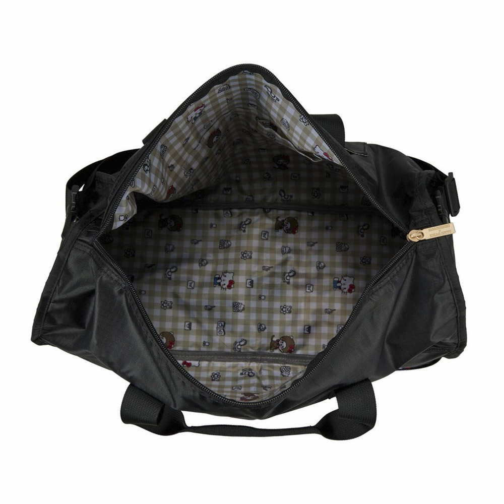 シフレ siffler モンチッチ×ハローキティ 折り畳み ボストンバッグ Mサイズ HPL0002【FITHOUSE ONLINE SHOP】