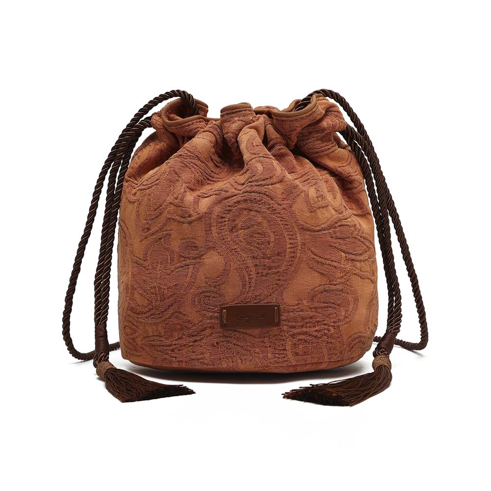 アングリッド Unglid ショルダーバッグ ペイズリー柄 エンボス 巾着バッグ UNG-53350B【FITHOUSE ONLINE SHOP】