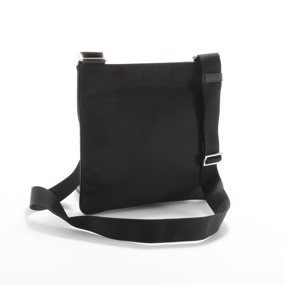プラダ PRADA ショルダーバッグ ReNylon+SAFFIANO 前ZIP付/NERO 2VH053 