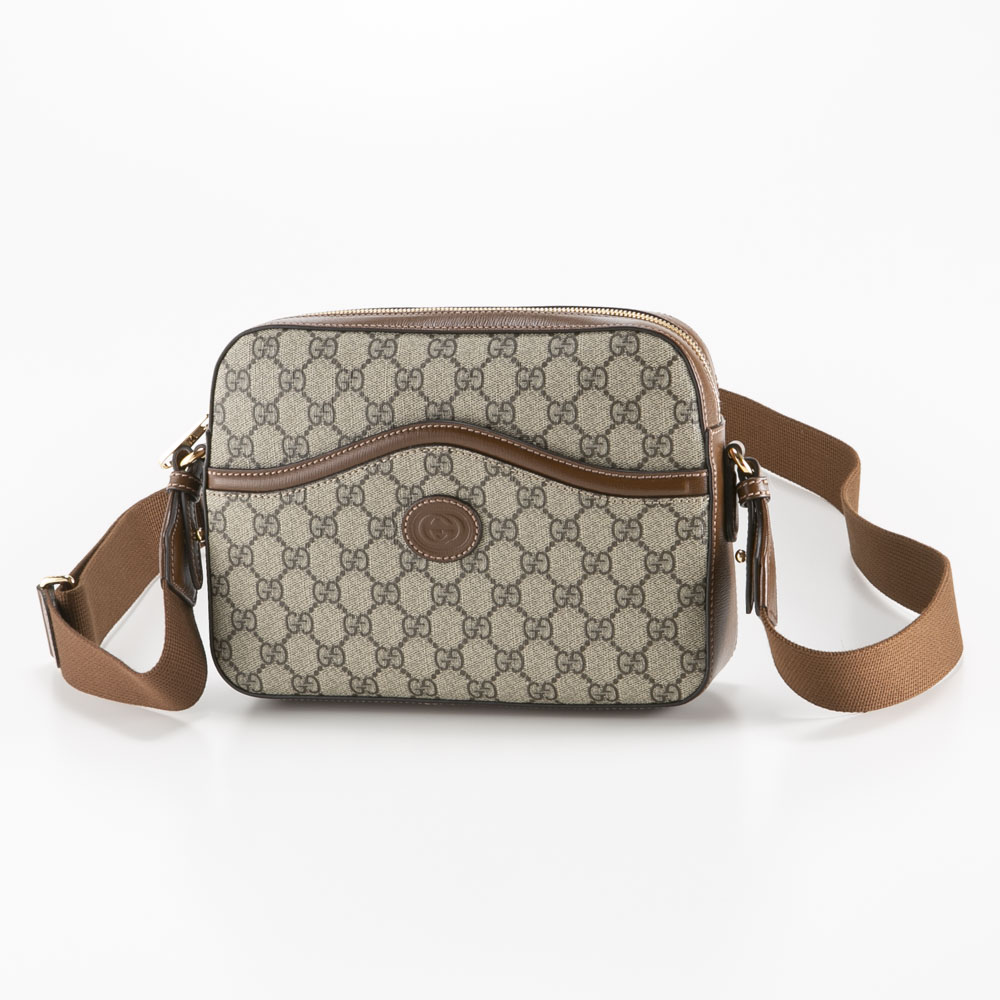 グッチ GUCCI ショルダーバッグ GGスプリーム インターロッキングG付 