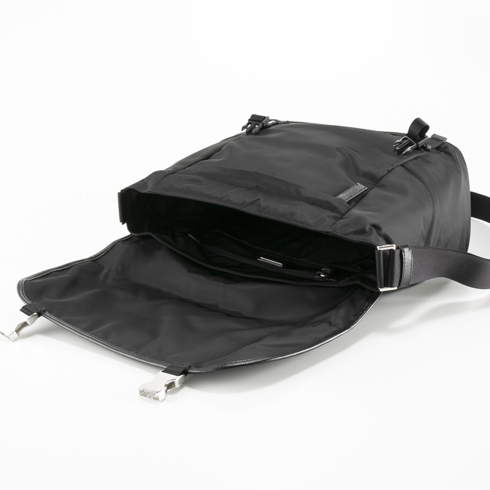 プラダ PRADA ReNylon+SAFFIANO フラップショルダー/NERO 2VD052 2DMG OOH【FITHOUSE ONLINE SHOP】