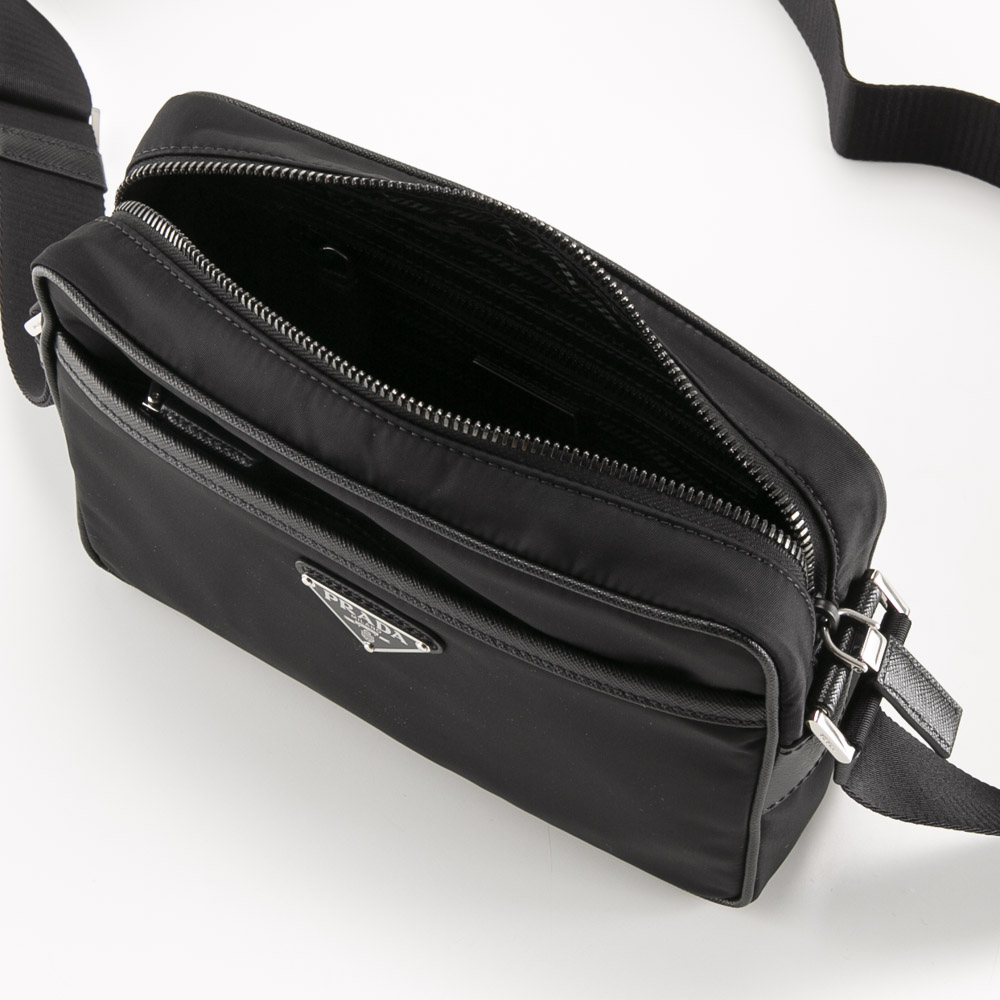 プラダ PRADA ReNylon+SAFFIANO 前ポケット付き ショルダーバッグ 2VH048 2DMH XOO【FITHOUSE ONLINE SHOP】