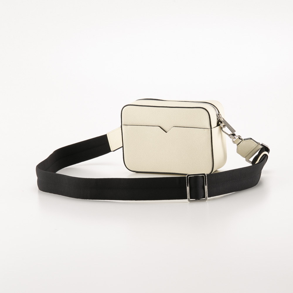 ヴァレクストラ Valextra V-LINE REPORTER MINI ショルダーバッグ シャイニーシルバー金具 MBVL0019028-LRL99【FITHOUSE ONLINE SHOP】