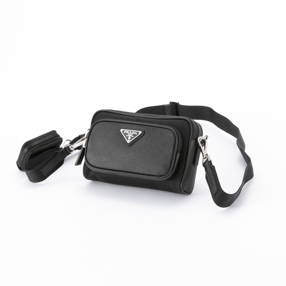 プラダ PRADA ReNylon+SAFFIANO ショルダーバッグ ポーチ付き 2VH172 2DMH OOO【FITHOUSE ONLINE SHOP】