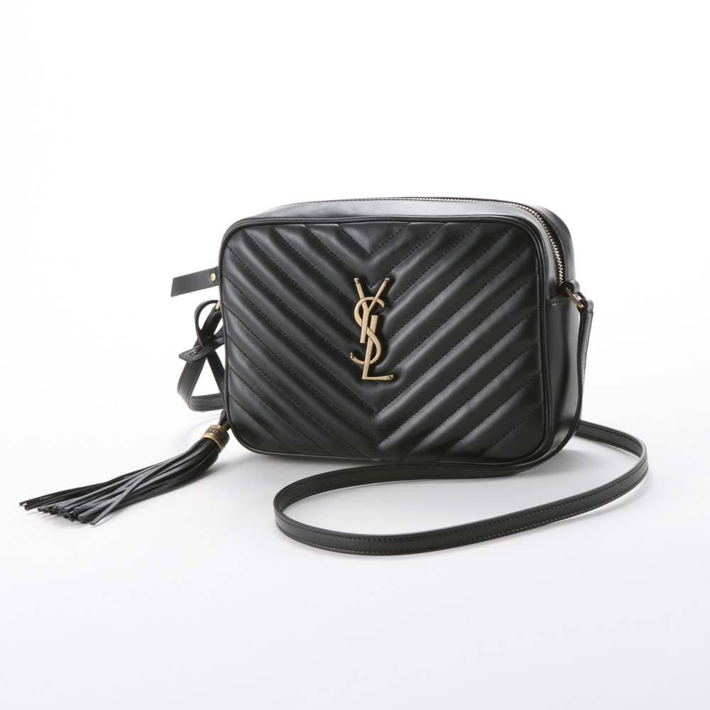 美品】イヴサンローラン ショルダーバッグ YSL 裏地総柄 サフィアーノ