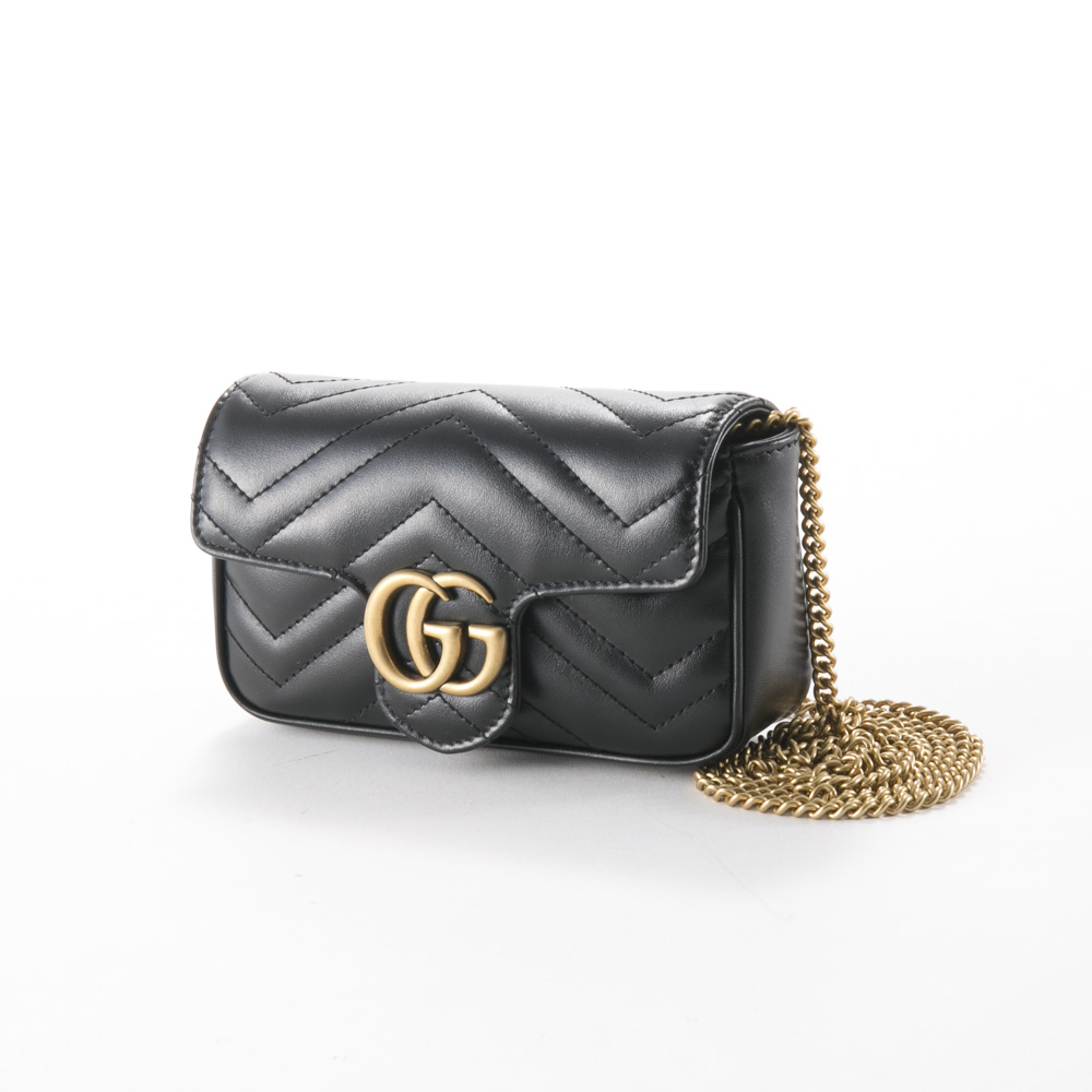 グッチ GUCCI GG MARMONT キルティングレザーミニチェーンショルダー 