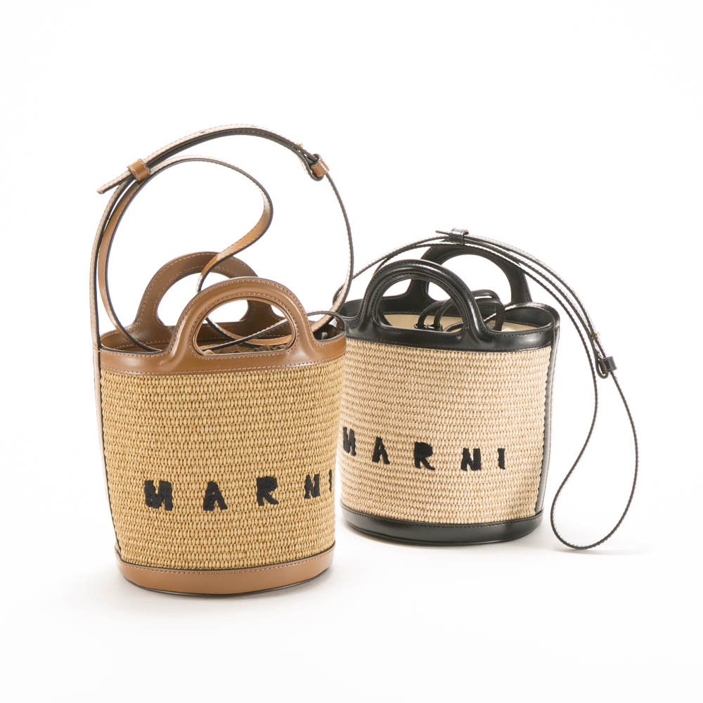 【新品未使用】 MARNI マルニ TROPICALIA BASKET BAG SMALL MINI BUCKET ショルダーバッグ SCMP0056Q1P3860 【SAND STORM/LILY WHITE】