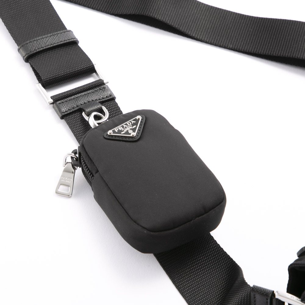プラダ PRADA ReNylon フラップWベルトショルダーバッグ ポーチ付き 1BD953 RV44 B1M【FITHOUSE ONLINE SHOP】