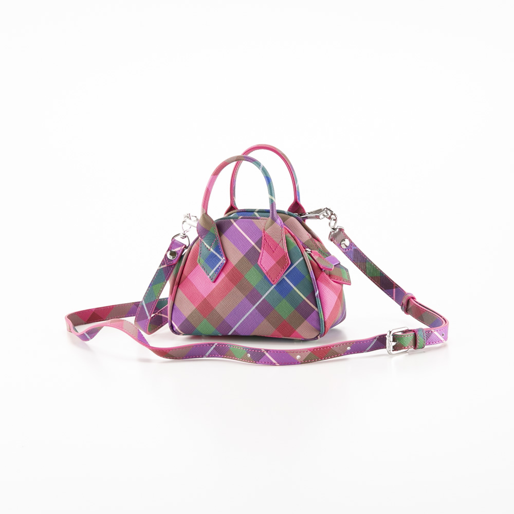 ヴィヴィアンウエストウッド Vivienne Westwood YASMINE SAFFIANO PRINTED ショルダーバッグ/CANDY TARTAN 5C010006W-S001O【FITHOUSE ONLINE SHOP】