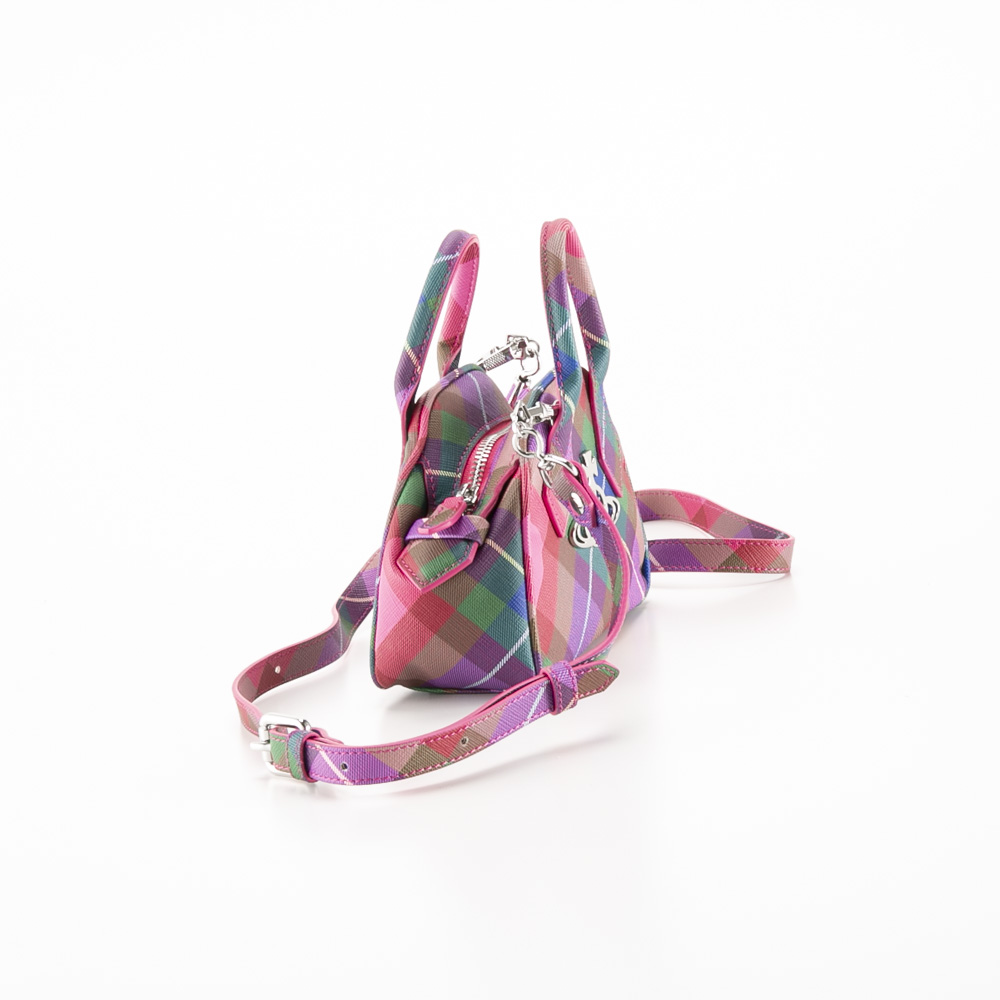 ヴィヴィアンウエストウッド Vivienne Westwood YASMINE SAFFIANO PRINTED ショルダーバッグ/CANDY TARTAN 5C010006W-S001O【FITHOUSE ONLINE SHOP】