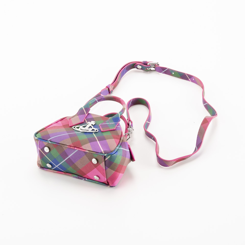 ヴィヴィアンウエストウッド Vivienne Westwood YASMINE SAFFIANO PRINTED ショルダーバッグ/CANDY TARTAN 5C010006W-S001O【FITHOUSE ONLINE SHOP】
