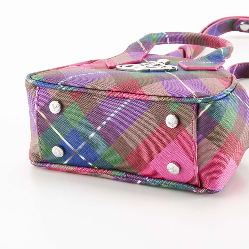 ヴィヴィアンウエストウッド Vivienne Westwood YASMINE SAFFIANO PRINTED ショルダーバッグ/CANDY TARTAN 5C010006W-S001O【FITHOUSE ONLINE SHOP】