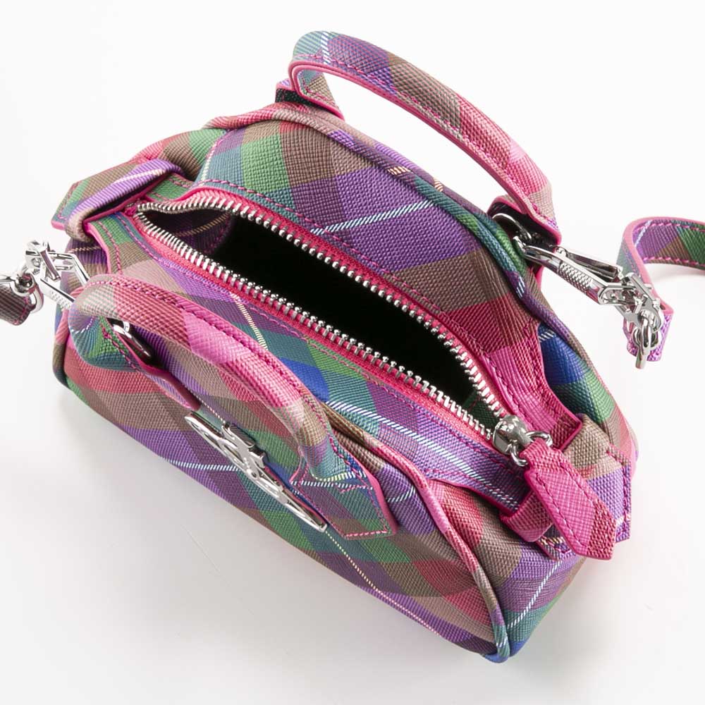 ヴィヴィアンウエストウッド Vivienne Westwood YASMINE SAFFIANO PRINTED ショルダーバッグ/CANDY TARTAN 5C010006W-S001O【FITHOUSE ONLINE SHOP】