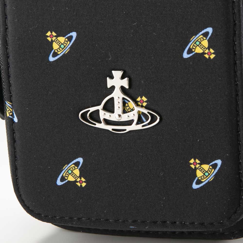 ヴィヴィアンウエストウッド Vivienne Westwood ショルダーバッグ PRINTED NEOPRENE PHONE CROSSBODY/BLACK+BABY ORBS 58030002U-W00ZQ【FITHOUSE ONLINE SHOP】