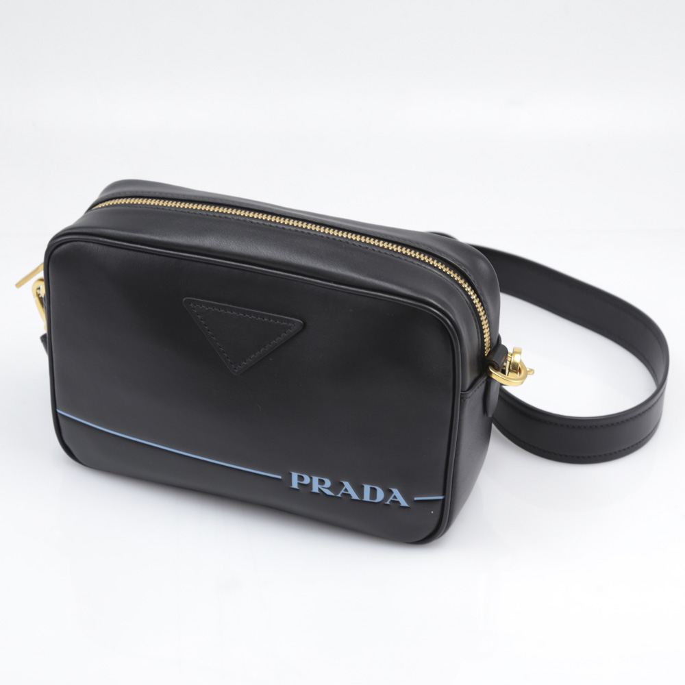 PRADA 黒レザー ショルダーバッグ - picoev.main.jp