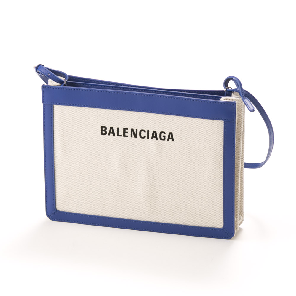 バレンシアガ BALENCIAGA ショルダーバッグ NAVY POCHETTE キャンバス