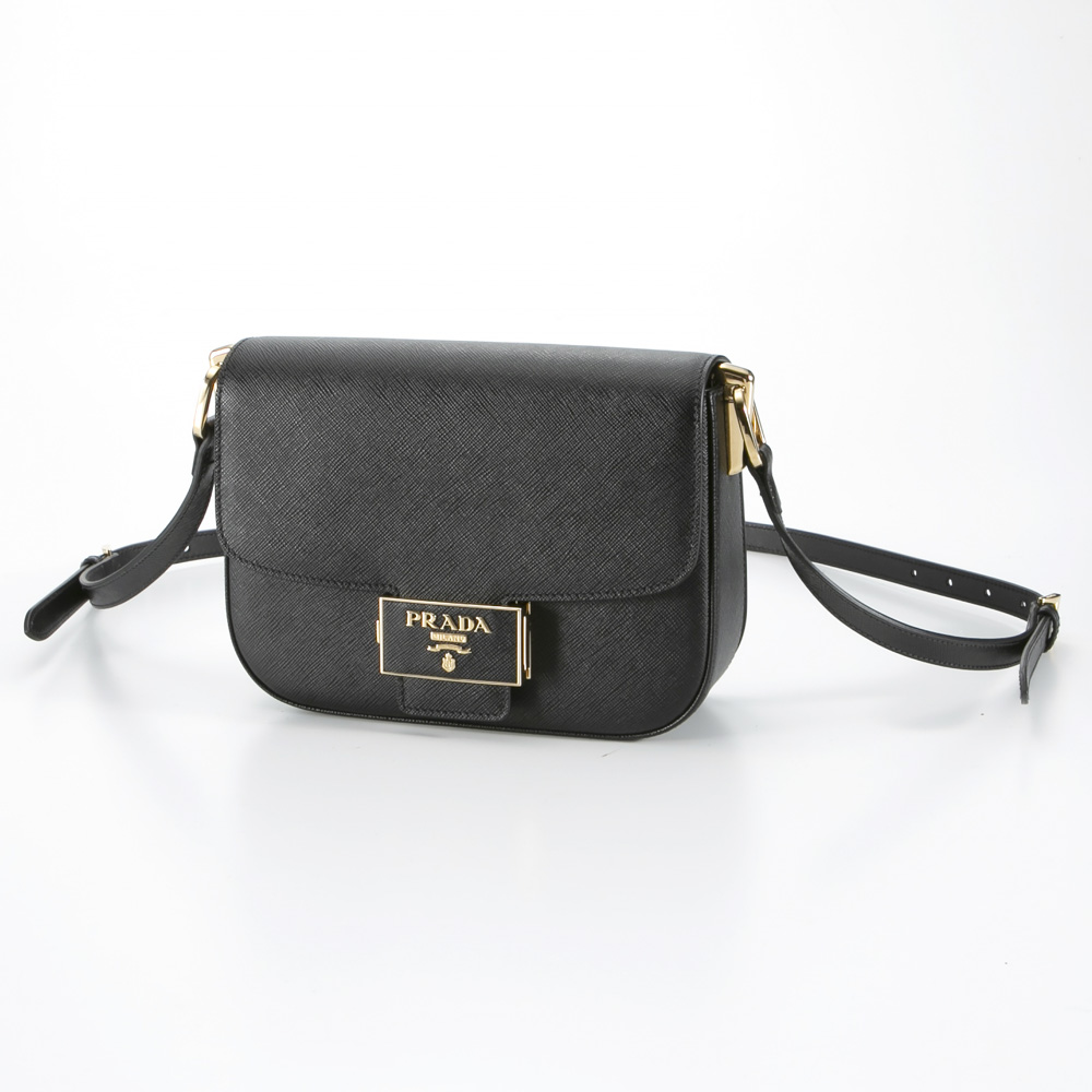 プラダ PRADA ショルダーバッグ SAFFIANO LUX EMBLEMEｼｮﾙﾀﾞｰ/NERO 