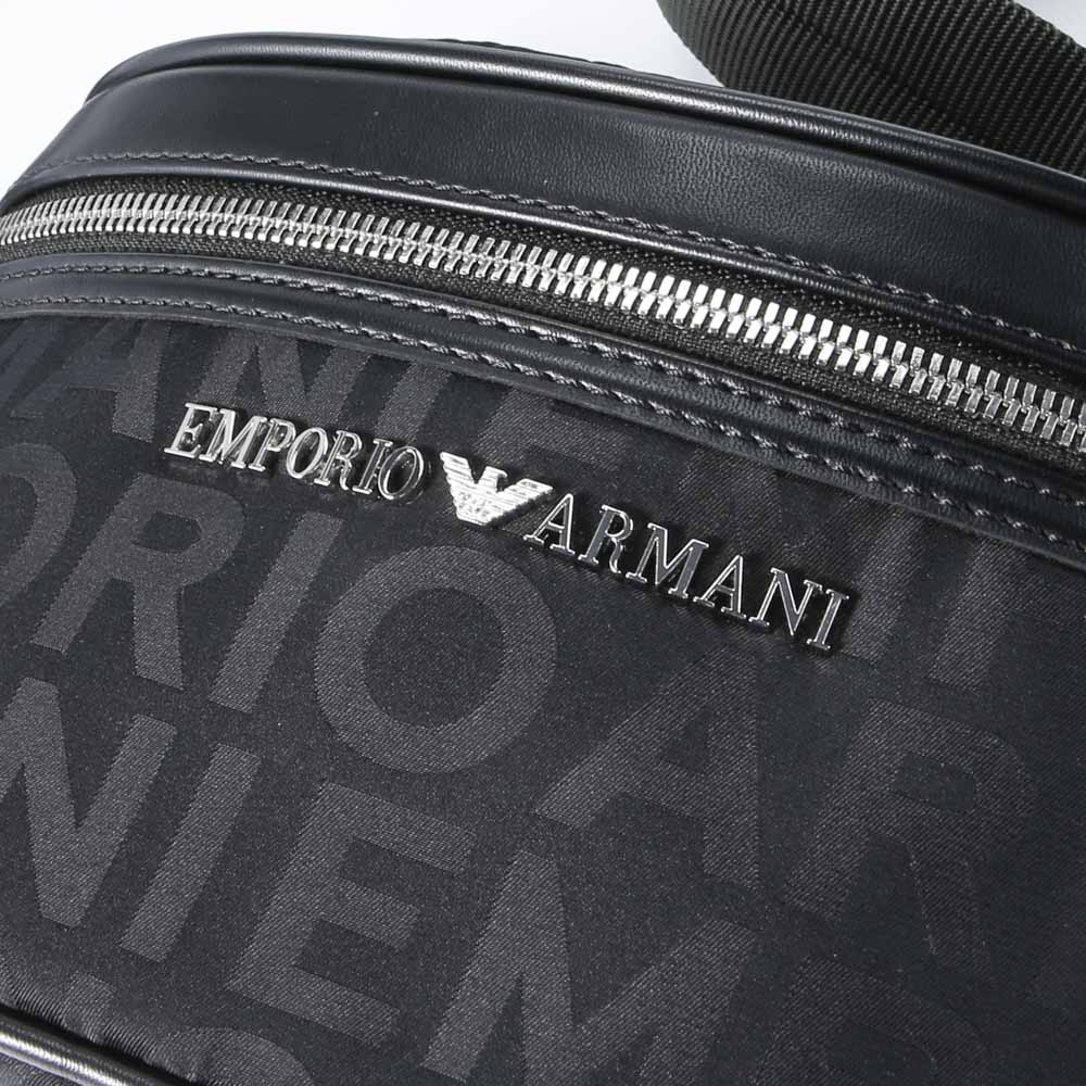 エンポリオアルマーニ EMPORIO ARMANI ウエスト・ボディバッグ ナイロンジャカード レタリングロゴ柄 ベルトバッグ Y4O330Y061E【FITHOUSE ONLINE SHOP】