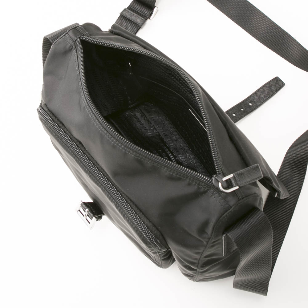 プラダ PRADA ショルダーバッグ VELAフラップベルトポシェット/NERO 