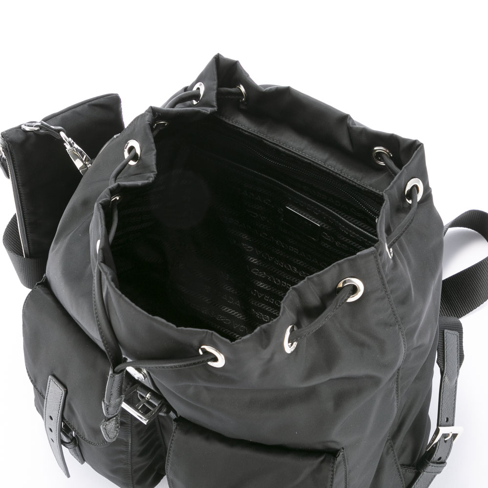 プラダ PRADA ReNylon Wポケット付きリュック 1BZ811 RV44 OTO【FITHOUSE ONLINE SHOP】