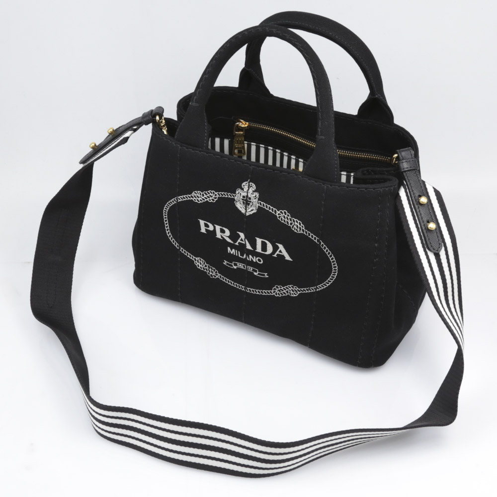 プラダ PRADA トートバッグ CANAPAトートストライプSD付/NE-TA 1BG439-ROO-ZKI【FITHOUSE ONLINE SHOP】