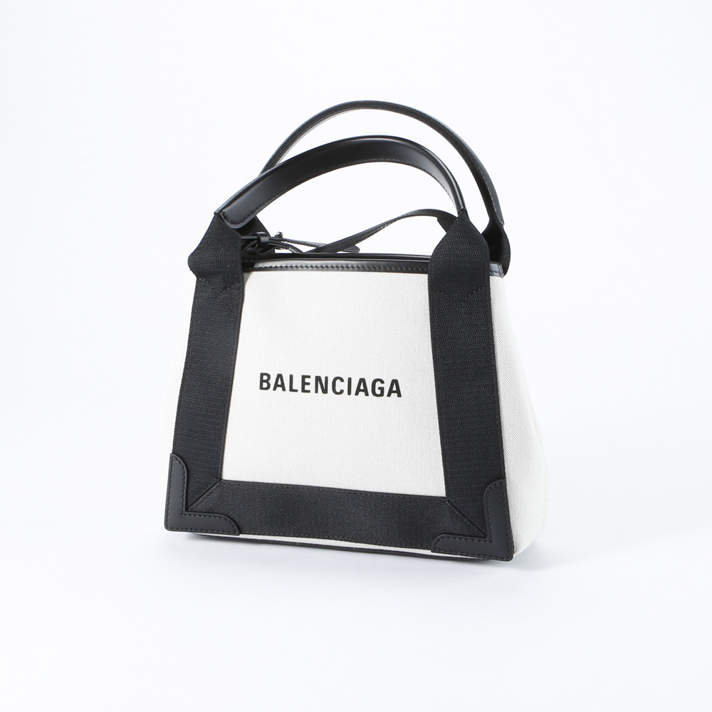 バレンシアガ BALENCIAGA ハンド・トートバッグ NAVY NEW CABAS XS AJ ...