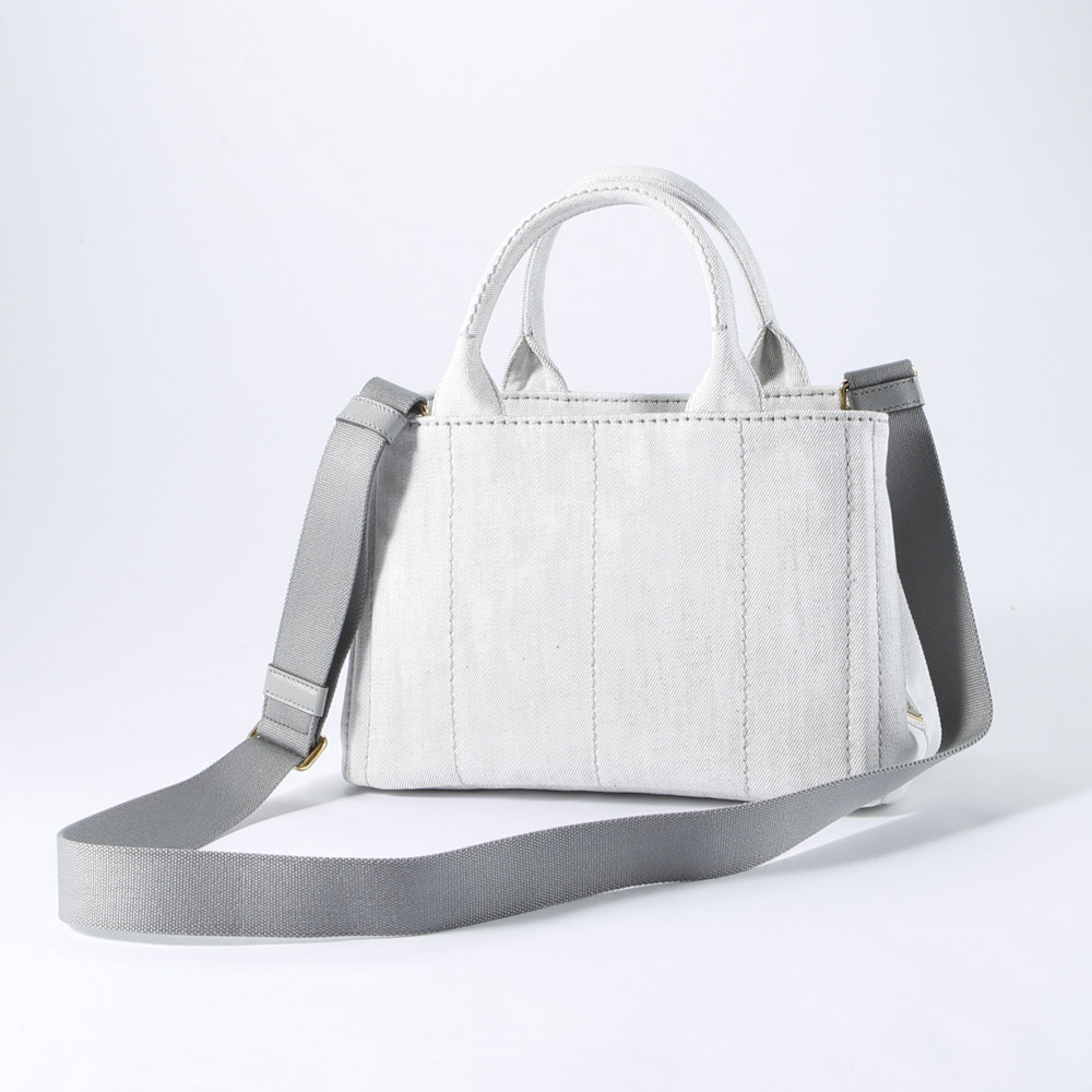 プラダ PRADA ハンド・トートバッグ CANAPA デニム ロゴトートSD付 