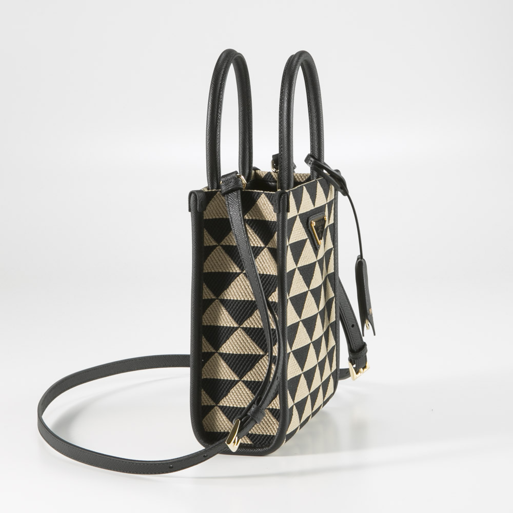 プラダ PRADA ハンド・トートバッグ TRIANGOLO JACQUARD MINI TOTE 
