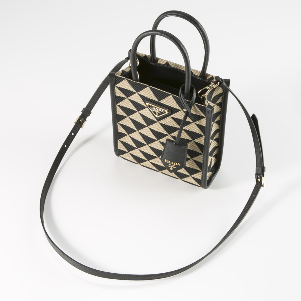 プラダ PRADA ハンド・トートバッグ TRIANGOLO JACQUARD MINI TOTE