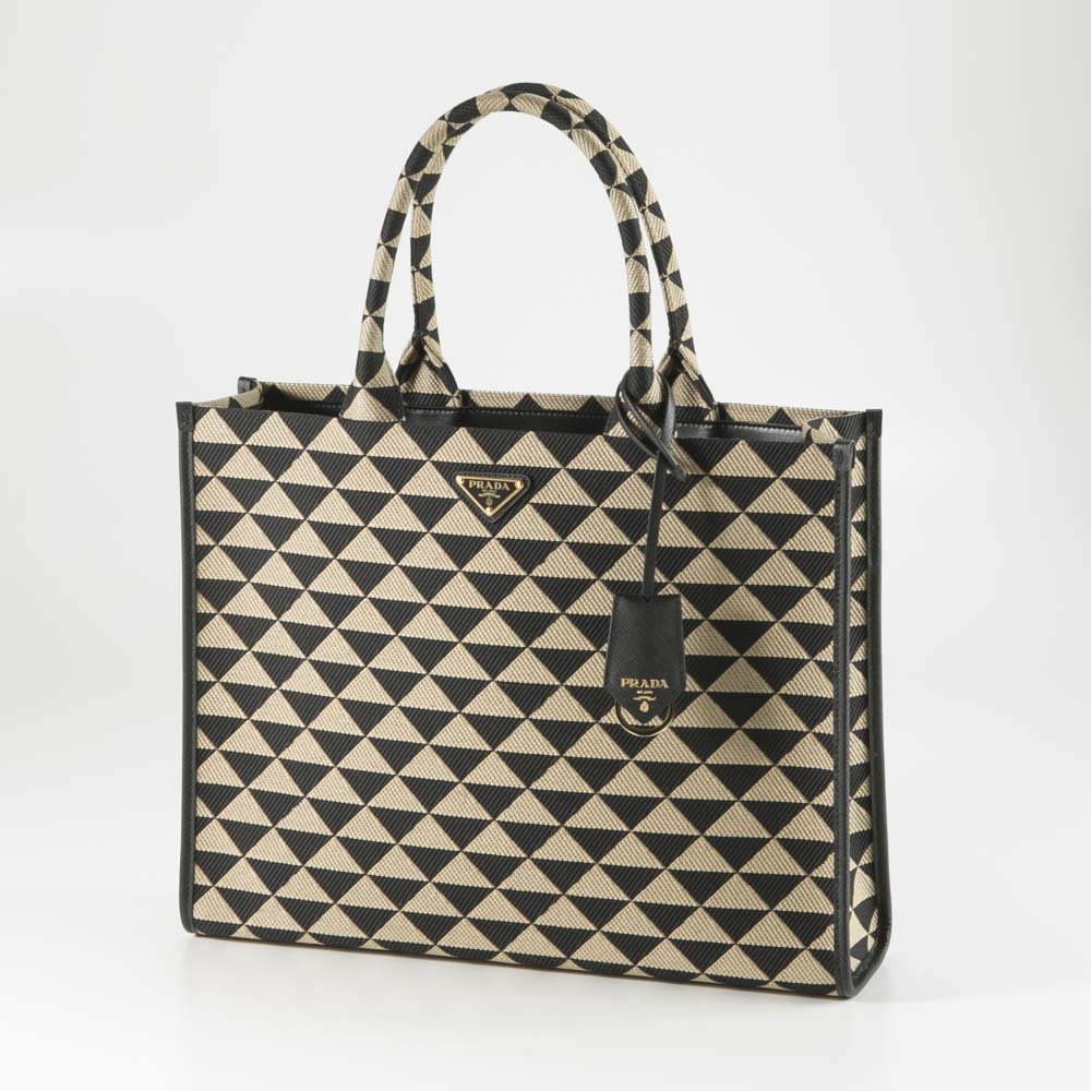 プラダ PRADA TRIANGOLO JACQUARD LG トートバッグ 1BA356 2FKL OOO【FITHOUSE ONLINE SHOP】