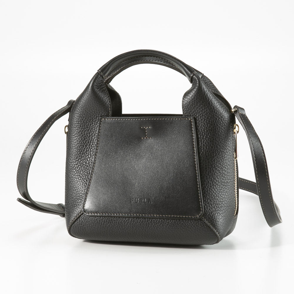 フルラ FURLA ハンド・トートバッグ GILDA MINI TOTE/NERO+MARMO c WB00583-BX0181【FITHOUSE ONLINE SHOP】