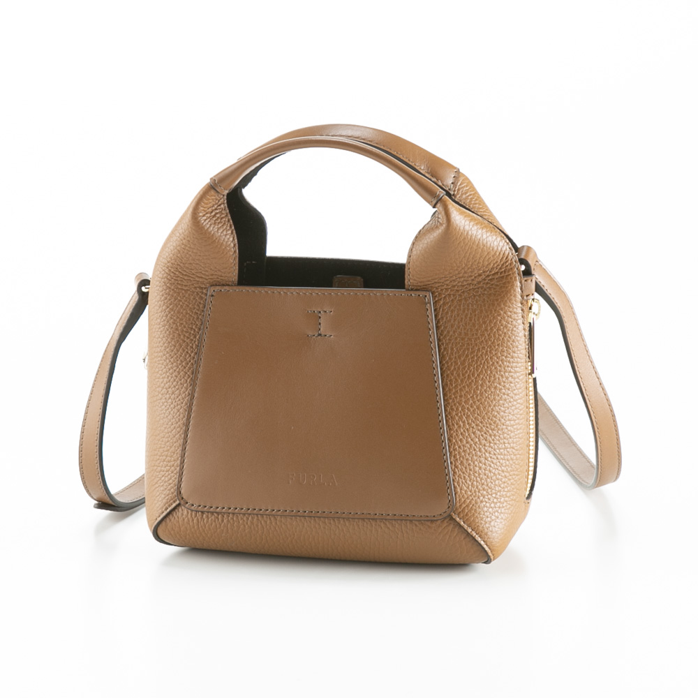 フルラ FURLA ハンド・トートバッグ GILDA MINI TOTE/COGNAC h+NERO WB00583-BX0181【FITHOUSE ONLINE SHOP】