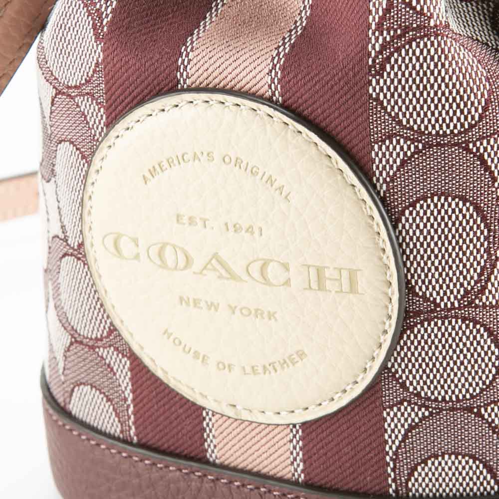 コーチ COACH ハンド・トートバッグ シグネチャー ジャカード ストライプ ミニ デンプシー バケットバッグ C8322【FITHOUSE ONLINE SHOP】