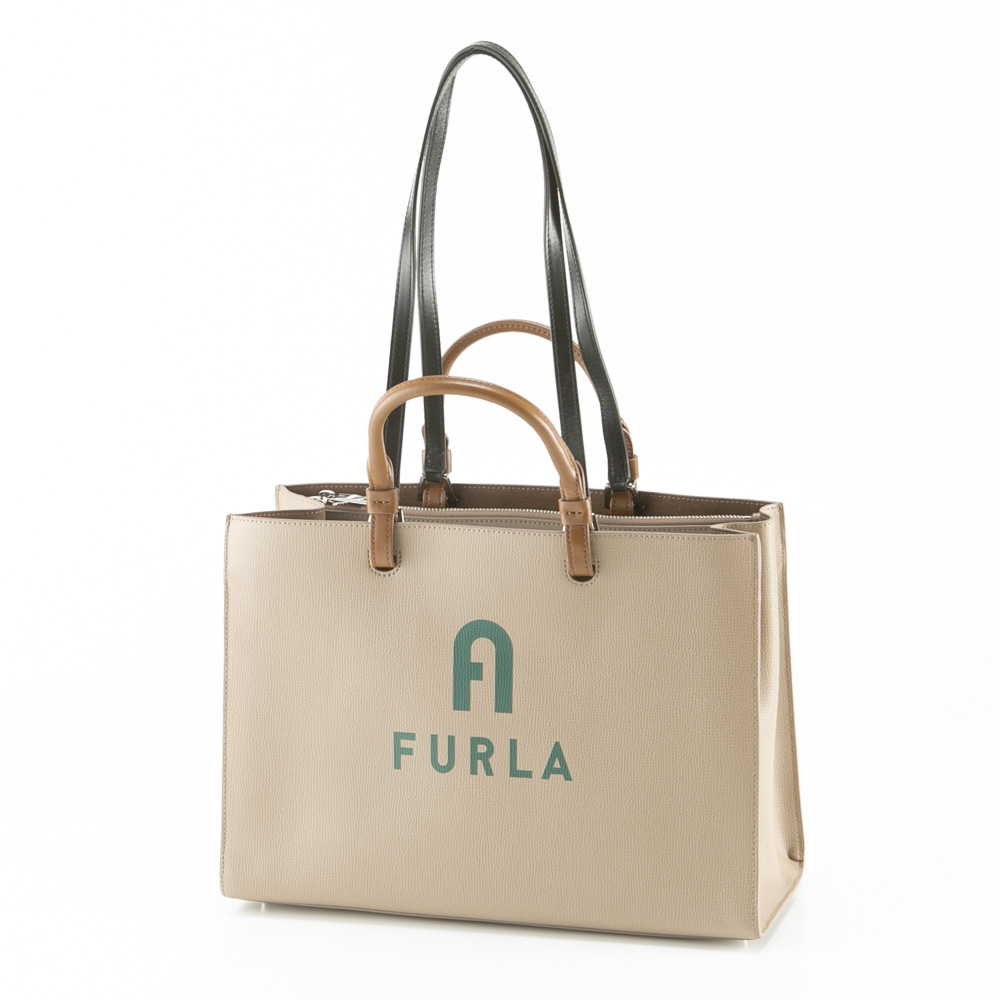 フルラ FURLA ハンド・トートバッグ VARSITY STYLE TOTE/GREIGE+JASPER WB00725 BX1230【FITHOUSE ONLINE SHOP】