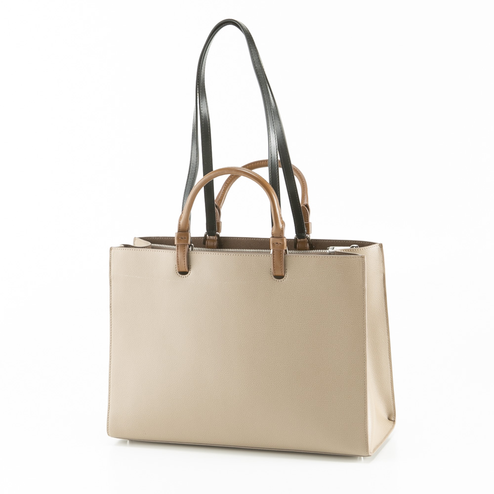 フルラ FURLA ハンド・トートバッグ VARSITY STYLE TOTE/GREIGE+JASPER 