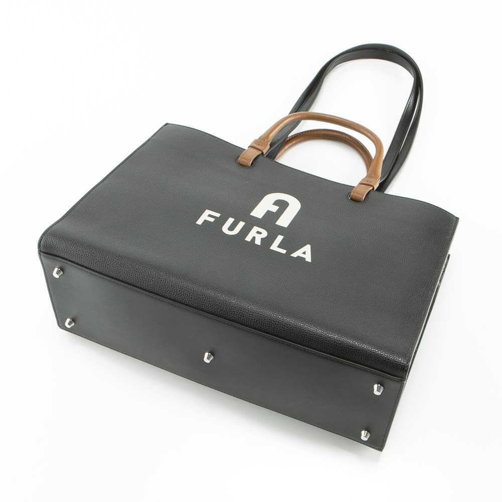 フルラ FURLA ハンド・トートバッグ VARSITY STYLE TOTE/NERO+PERLA e WB00725 BX1230【FITHOUSE ONLINE SHOP】