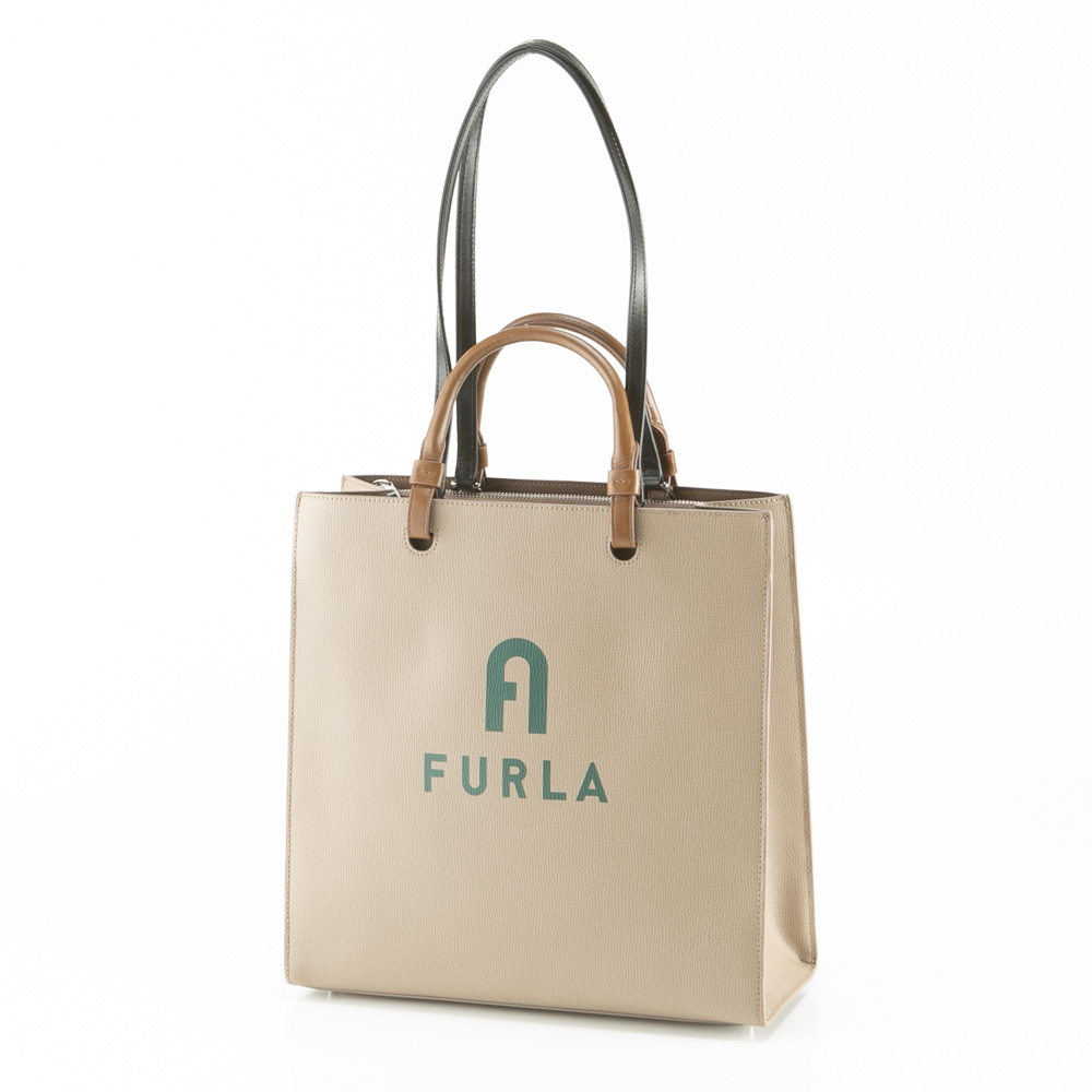 フルラ FURLA ハンド・トートバッグ VARSITY STYLE L TOTE/GREIGE+ 