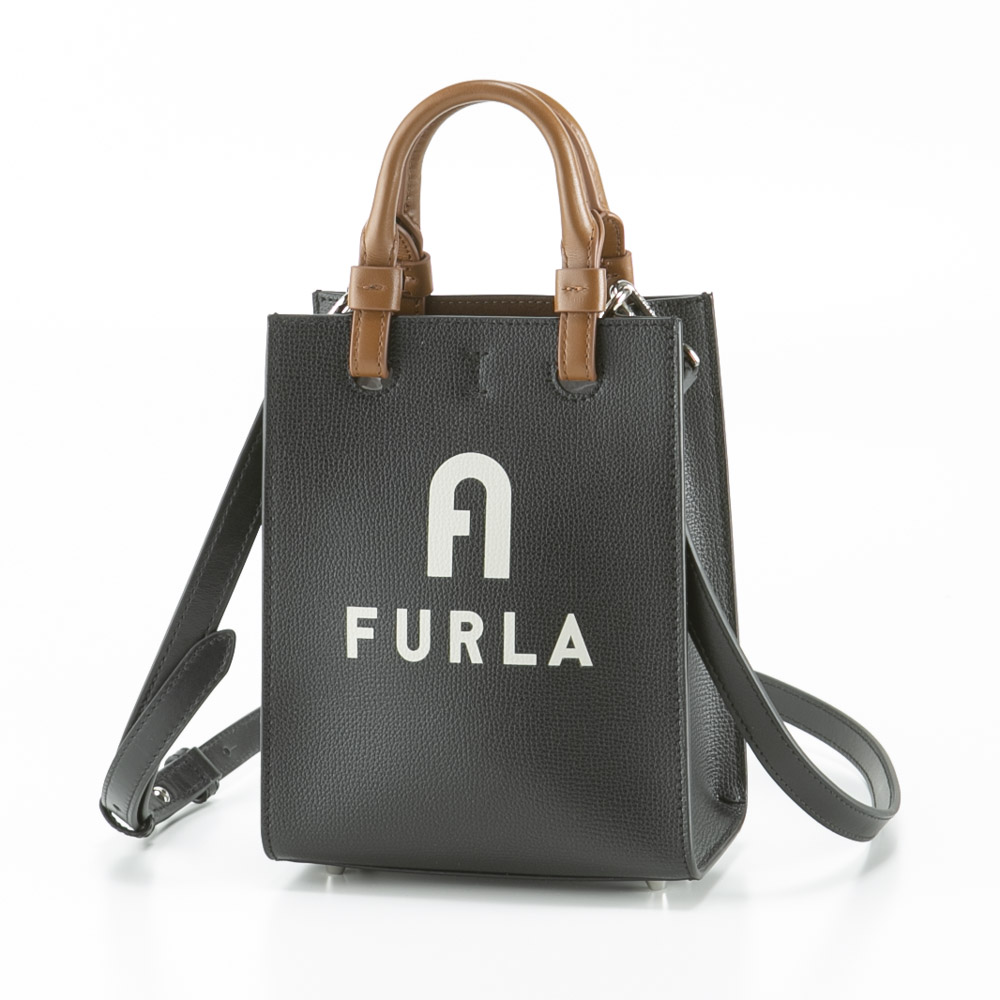 フルラ FURLA ハンド・トートバッグ VARSITY STYLE MINI TOTE/NERO+PERLA e WB00729 BX1230【FITHOUSE ONLINE SHOP】