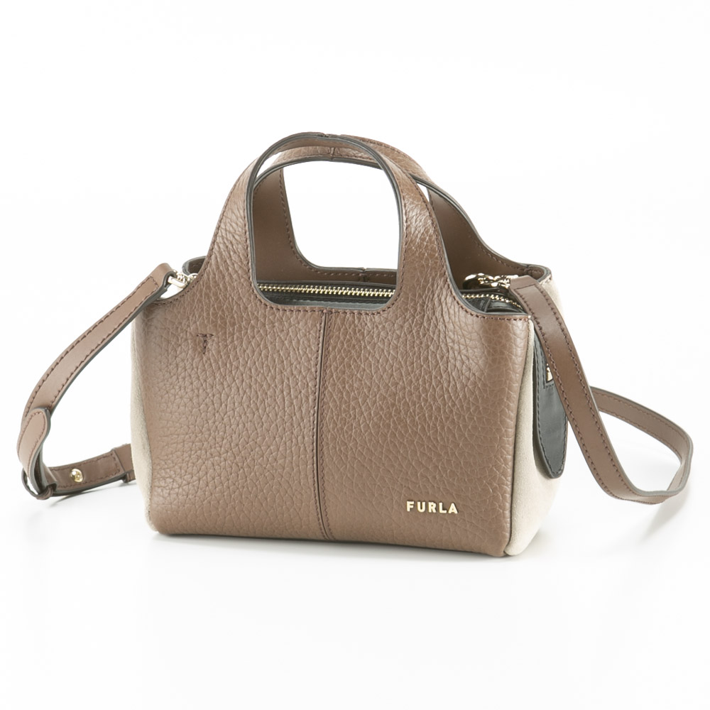 フルラ FURLA ハンド・トートバッグ ELSA MINI TOTE/PRALINE+EARTH WB00614 BX1213【FITHOUSE ONLINE SHOP】