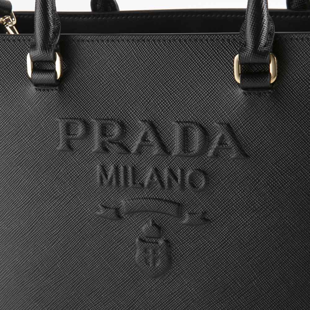 プラダ PRADA サフィアーノ LUX MEDIUM ロゴ エンボス トートバッグ 