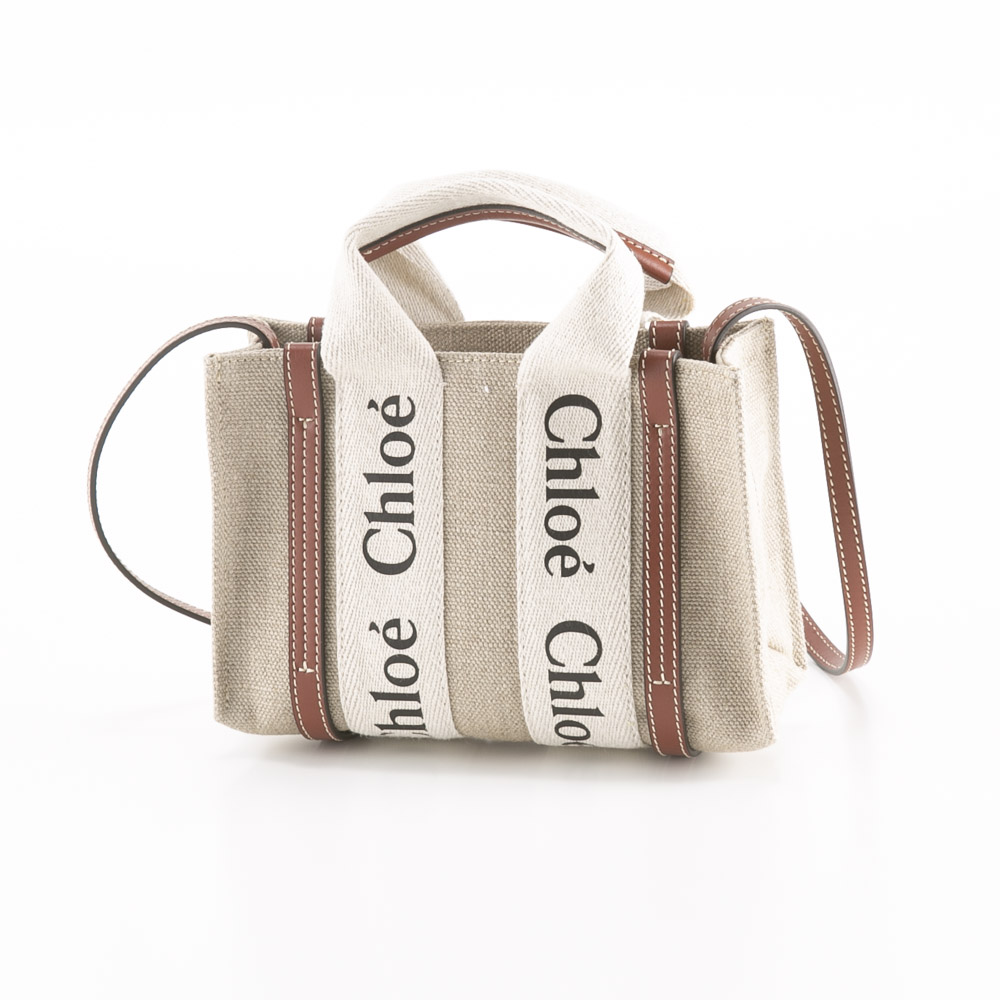 クロエ chloe WOODY MINI ウッディ ミニ キャンバストートバッグ 