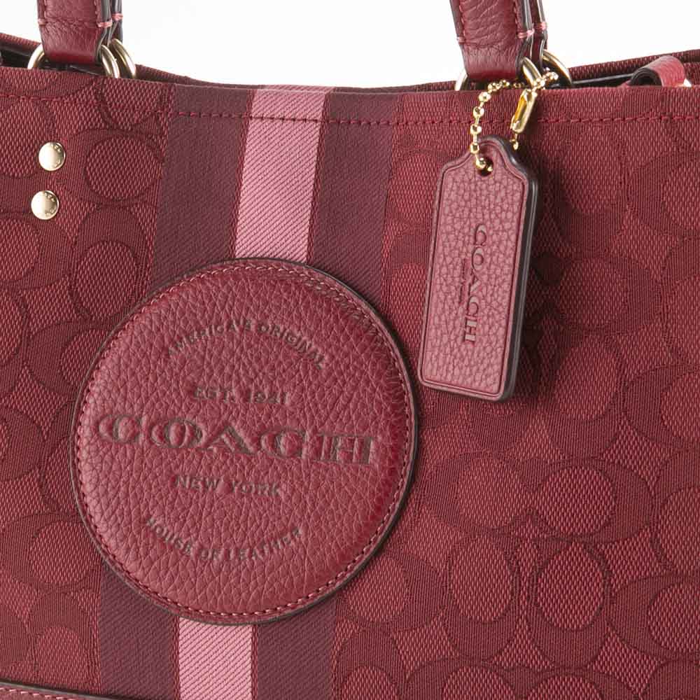 コーチ COACH シグネチャージャガードストライプデンプシートート